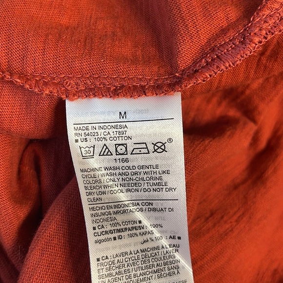 NWT Old Navy Slub Knit Mini Dress Elastic Waist Crew Neck Burnt Orange Rust - Picture 9 of 11